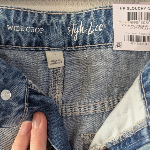 Style & Co Slouchy High Rise Crop 6 - Picture 5 of 7